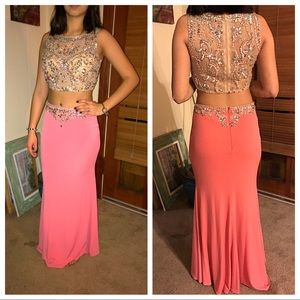 Pink two piece dress